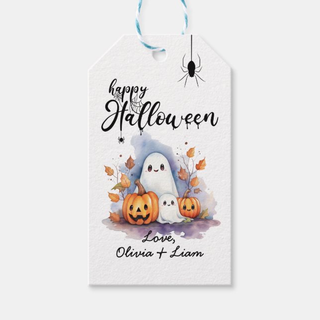 Spooky Cute Customisable Halloween Gift Tag (Front)