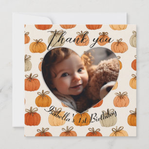 Spooky Cute First Birthday Halloween Thank You Card