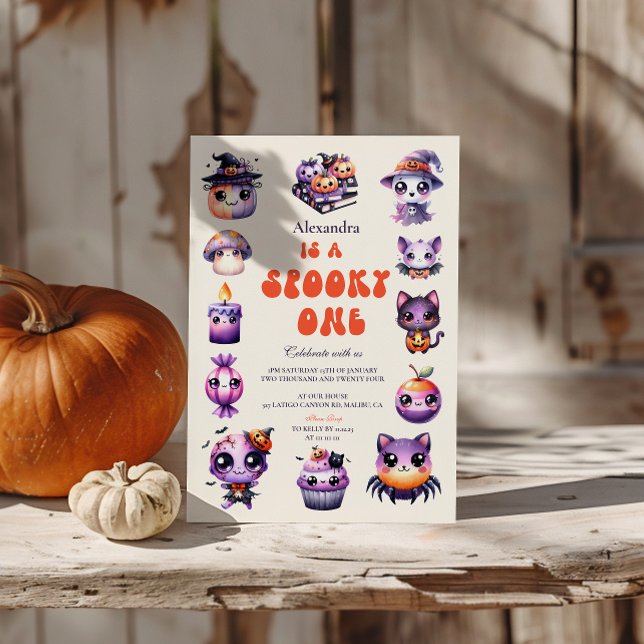 Spooky Cute First Birthday  Invitation (Creator Uploaded)