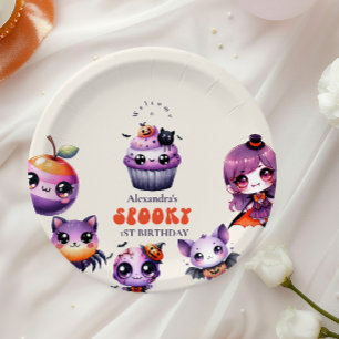 Spooky Cute First Birthday Paper Plate