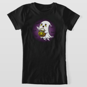 Spooky Cute Ghost BLACK ONLY T-Shirt