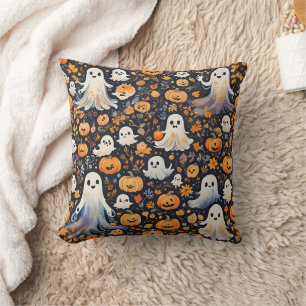 Spooky Cute Ghost Halloween  Cushion