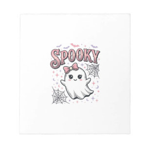 Spooky Cute Ghost Vintage Halloween Shirt Design_1 Notepad