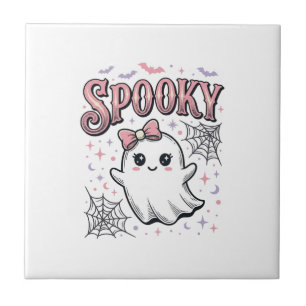 Spooky Cute Ghost Vintage Halloween Shirt Design_1 Tile