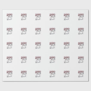 Spooky Cute Ghost Vintage Halloween Shirt Design_1 Wrapping Paper