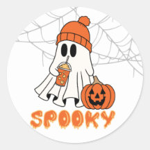 Spooky cute ghost vinyl sticker