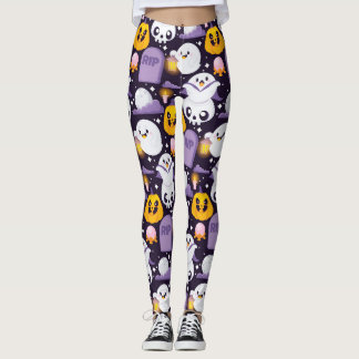 Spooky Cute Ghosts Halloween Leggings