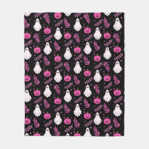 Spooky Cute Ghosts & Pink Pumpkins Halloween