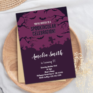 Spooky Cute Halloween Birthday Party Invitation