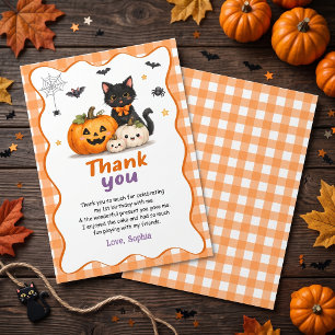 Spooky Cute Halloween Birthday Thank You Card