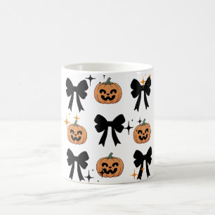 Spooky Cute Halloween Bows and Pumpkins Coffee Mug