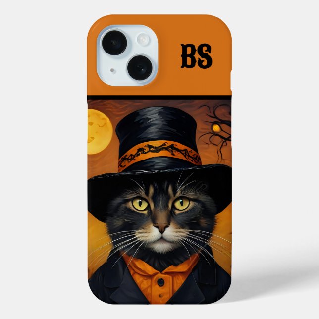 Spooky cute Halloween cat in Disguise Case-Mate iPhone Case (Back)