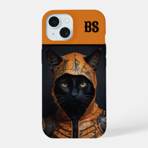 Spooky cute Halloween cat in Disguise iPhone 15 Case