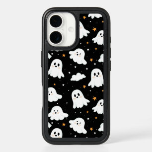 Spooky Cute Halloween Ghost Cloudy Star Sky