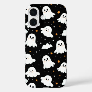 Spooky Cute Halloween Ghost Cloudy Star Sky iPhone 16 Case