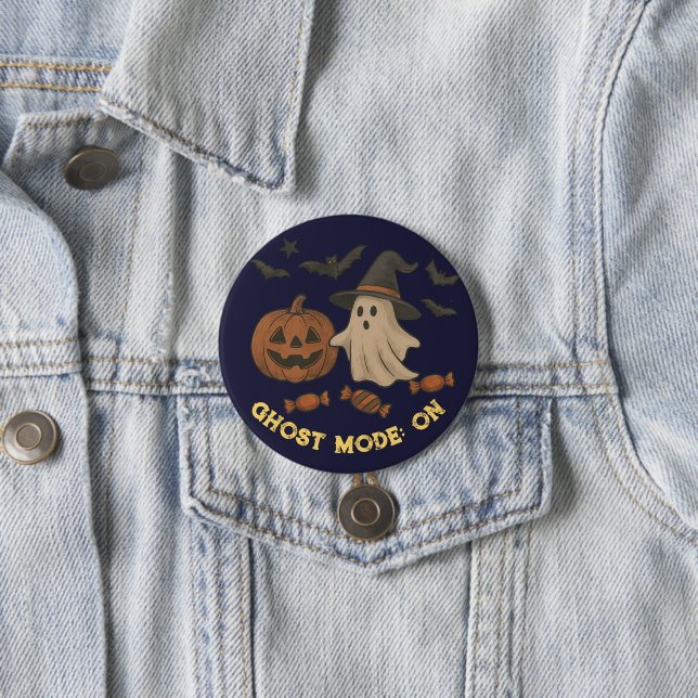 Spooky Cute Halloween – Ghosts, Bats & Candy 7.5 Cm Round Badge (In Situ)