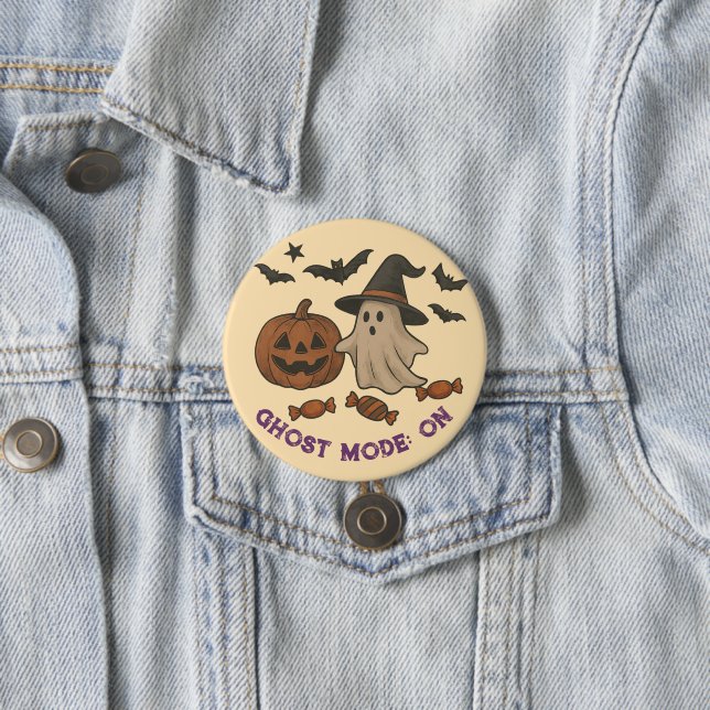 Spooky Cute Halloween – Ghosts, Bats & Candy 7.5 Cm Round Badge (In Situ)