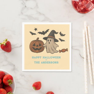 Spooky Cute Halloween – Ghosts, Bats & Candy Napkin