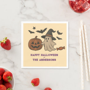 Spooky Cute Halloween – Ghosts, Bats & Candy Napkin