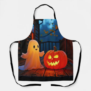 Spooky Cute Halloween Glow Design Apron