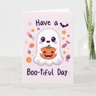 Spooky Cute Halloween Greeting Card – Retro Neon A