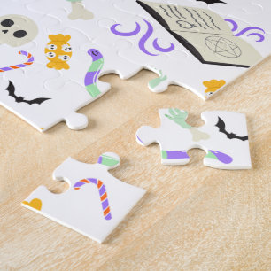 Spooky Cute Halloween Icons Jigsaw Puzzle