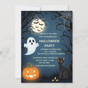 Spooky Cute Halloween Invitation Template Night