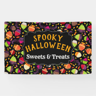 Spooky Cute Halloween Monster Cupcakes Banner