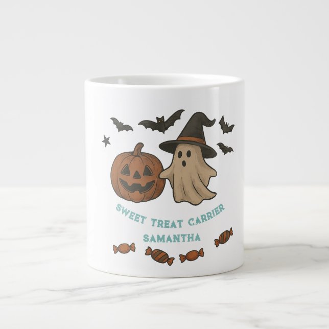 Spooky Cute Halloween Mug – Boos, Bats & Treats (Front)