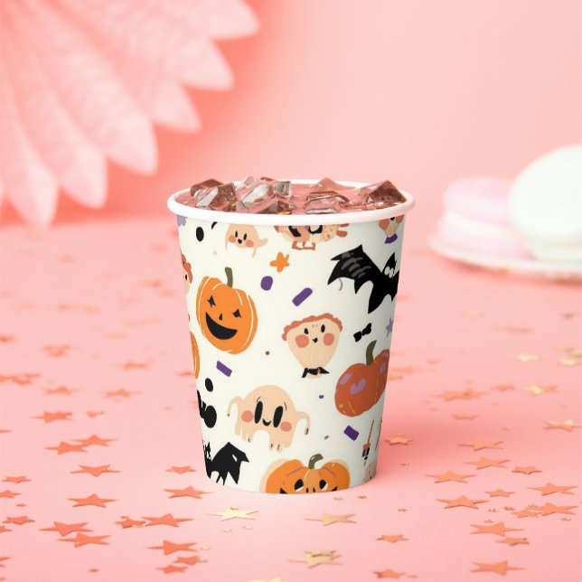 Spooky Cute Halloween Paper Cups. Paper Cups (Insitu)