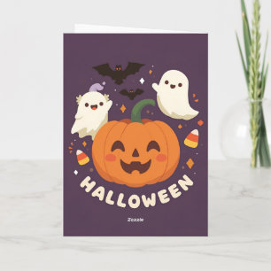 Spooky Cute Halloween Party Card