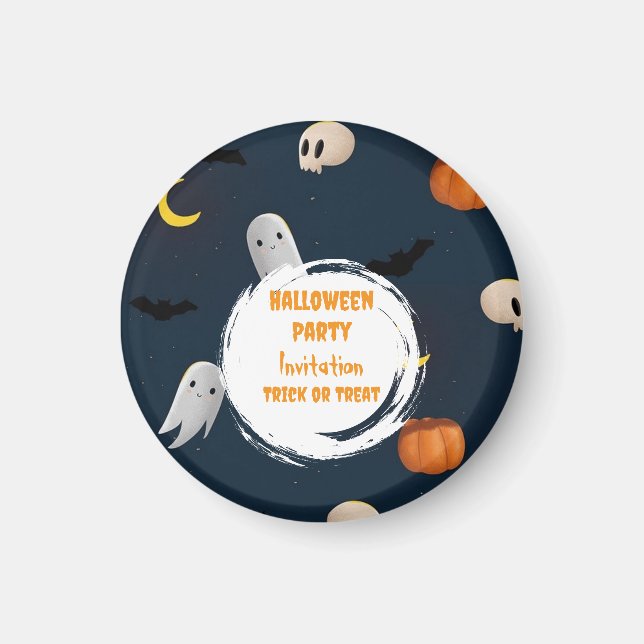 Spooky Cute Halloween Party Trick or treat  Magnet (Front)