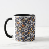 Spooky-Cute Halloween Pumpkin Skull Ghost Seamless