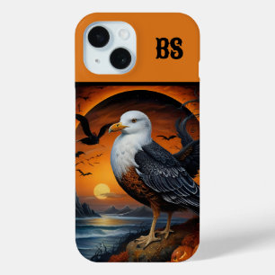 Spooky cute Halloween seagull in Disguise iPhone 15 Case