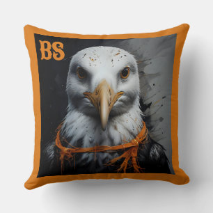 Spooky cute Halloween seagull in Disguise Cushion
