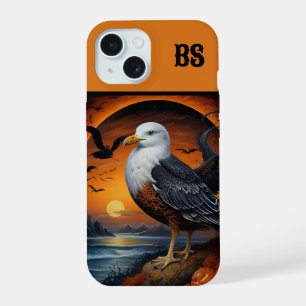 Spooky cute Halloween seagull in Disguise iPhone 15 Case