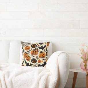 Spooky Cute Halloween Seamless Pattern Cushion