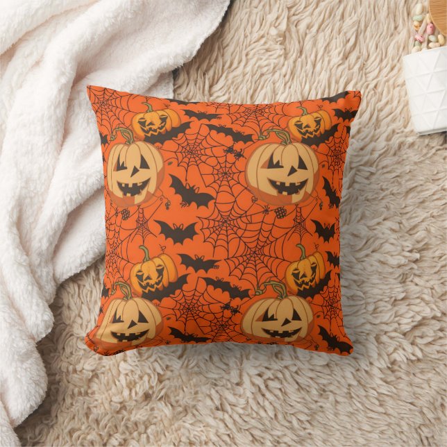 Spooky Cute Halloween Seamless Pattern Cushion (Blanket)