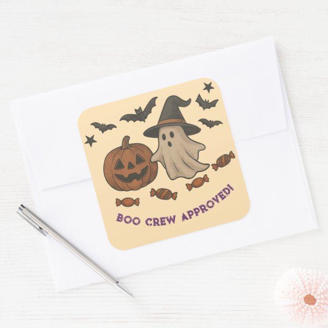 Spooky Cute Halloween Sticker – Boos, Bats & Candy (Envelope)