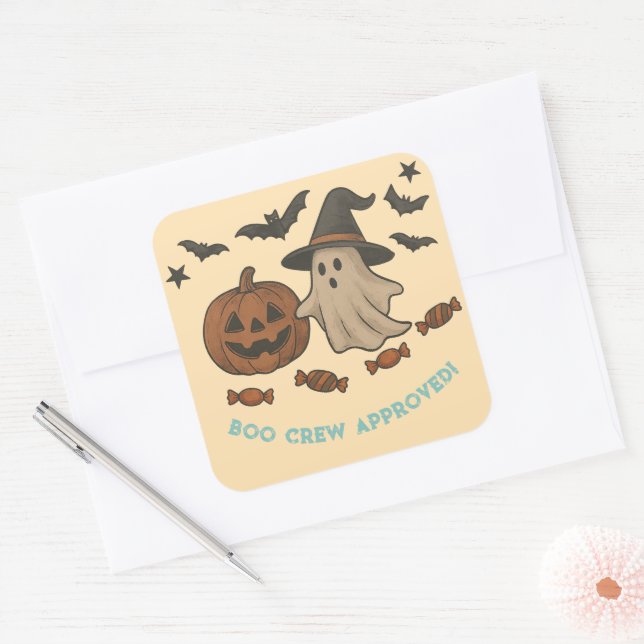 Spooky Cute Halloween Sticker – Boos, Bats & Candy (Envelope)