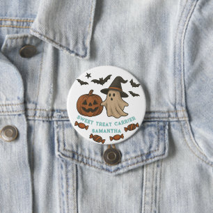Spooky Cute Halloween Tote – Ghosts, Bats & Candy 7.5 Cm Round Badge