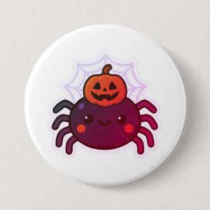 Spooky Cute Kawaii Halloween Spider 7.5 Cm Round Badge