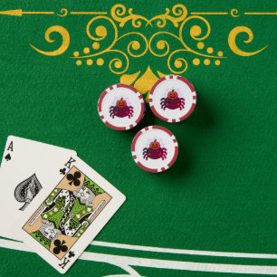 Spooky Cute Kawaii Halloween Spider Poker Chips