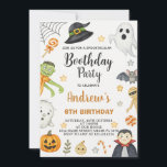 Spooky Cute Kids Halloween Birthday Party Invite<br><div class="desc">Make your child’s birthday unforgettable with this spooky cute Halloween birthday invitation! Designed with playful pumpkins, friendly ghosts, and festive colours, this invite sets the tone for a fun October party. Perfect for costume parties, trick-or-treat celebrations, or any kids’ Halloween gathering. Personalise your child’s name, date, and party details easily...</div>