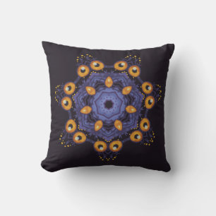 Spooky Cute Mandala Monster Art Halloween Creature Cushion