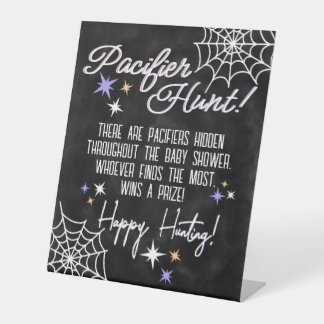 Spooky Cute Pacifier Hunt Pedestal Sign