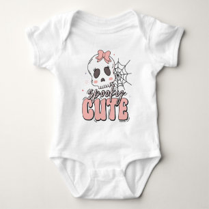 Spooky Cute Pink Halloween Name Birthday Baby Bodysuit