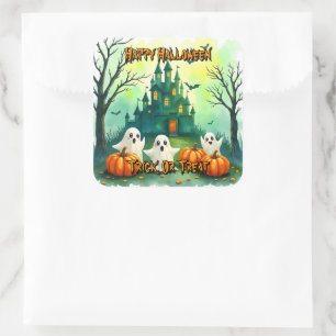Spooky Cute Popular Halloween Collection Square Sticker