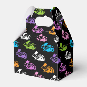 Spooky Cute Skeleton Easter Bunny Pattern Favour Box