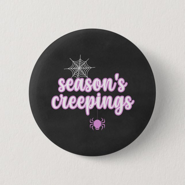 Spooky Cute Spider 6 Cm Round Badge (Front)